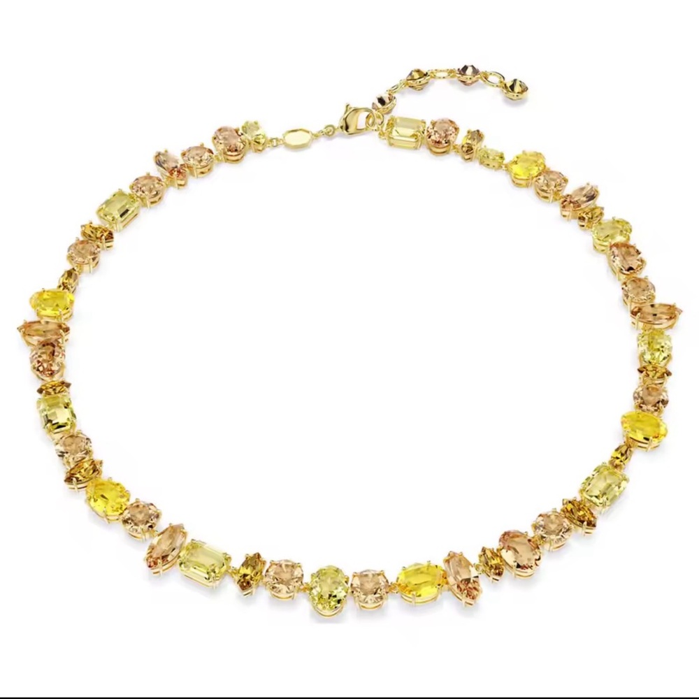 Swarovski Yellow and Gold Crystal Necklace
